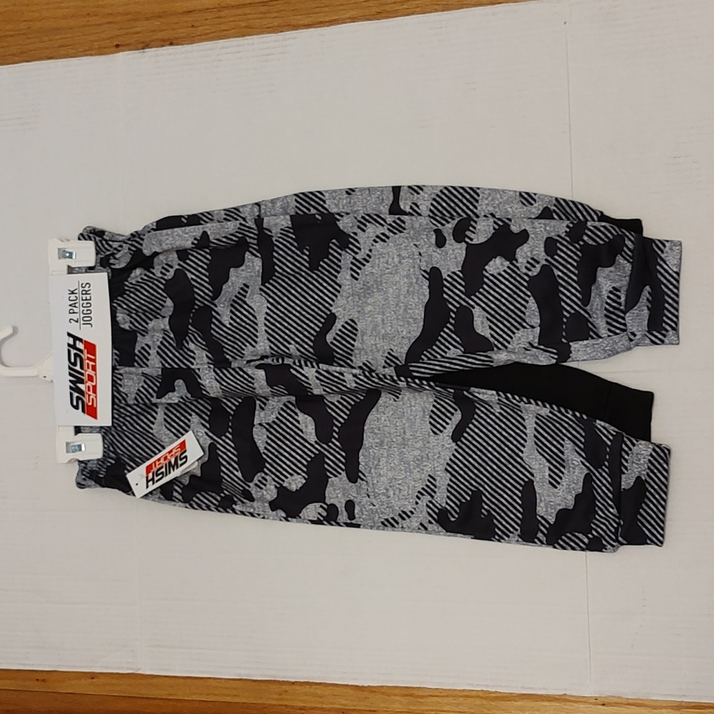 Boys Swiss Sport Two Pack Black And Gray Joggers Size 5 Make An Offer